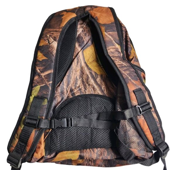 Multicolor Green Brown Padded Camouflage 18X13X8 Backpack - Picture 2 of 8